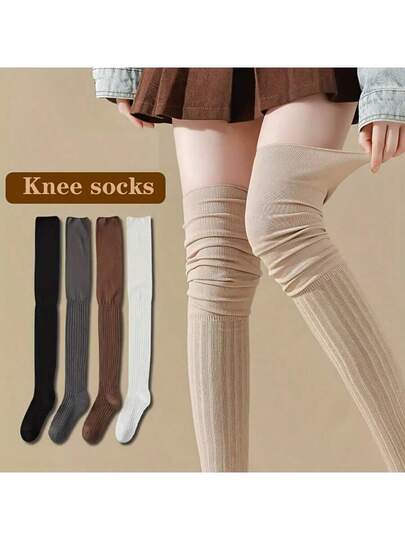 Over-the-knee Socks-2 Pairs Of White
